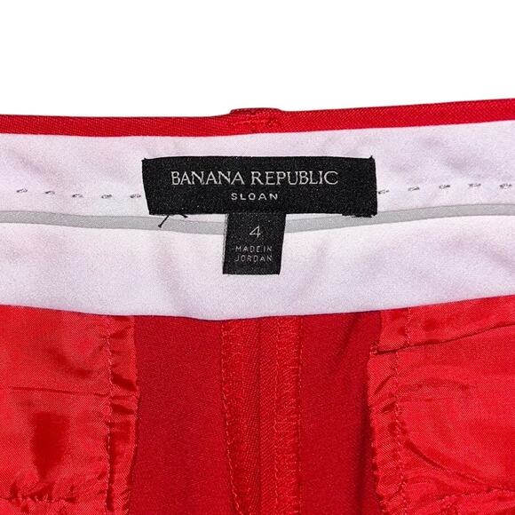 Banana Republic Sloan Red Women's Mid Rise Pants Size 4 Reg, NWOT - Picture 3 of 4